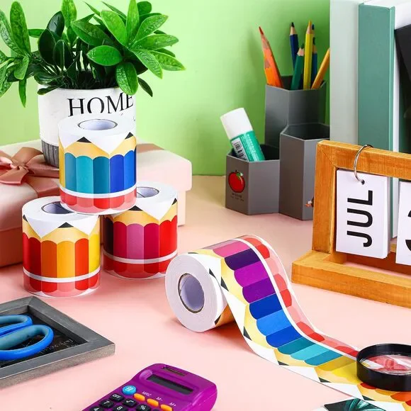 Wall Border Colorful Pencils Scalloped Bulletin Board Borders Self Adhesive - Picture 4 of 5